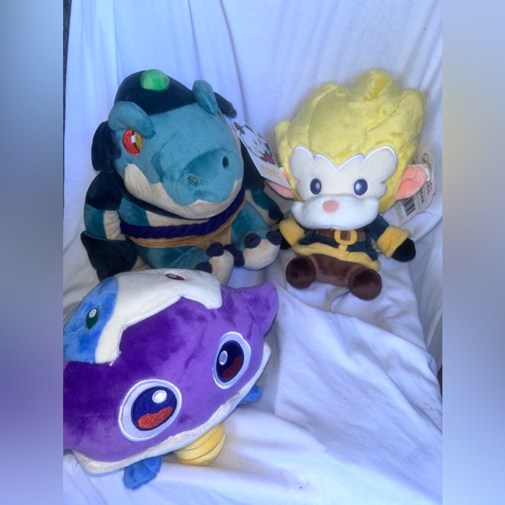 LEAGUE OF LEGENDS PLUSH TOY TRIO - RANKETON , HEIMERDINGER, WHISKERS